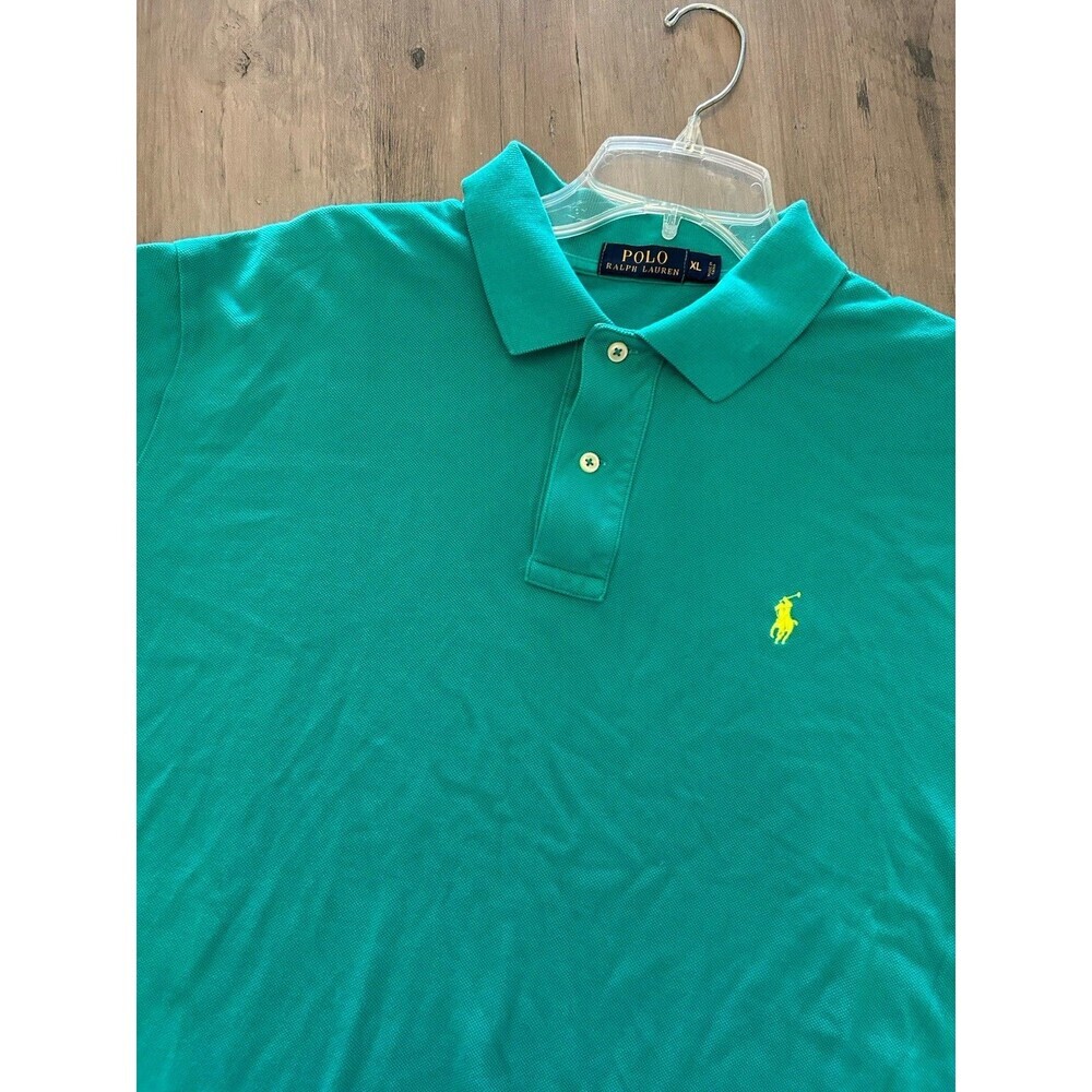 Polo Ralph Lauren Shirt Men XL Teal Green 100% Cotton Embroider